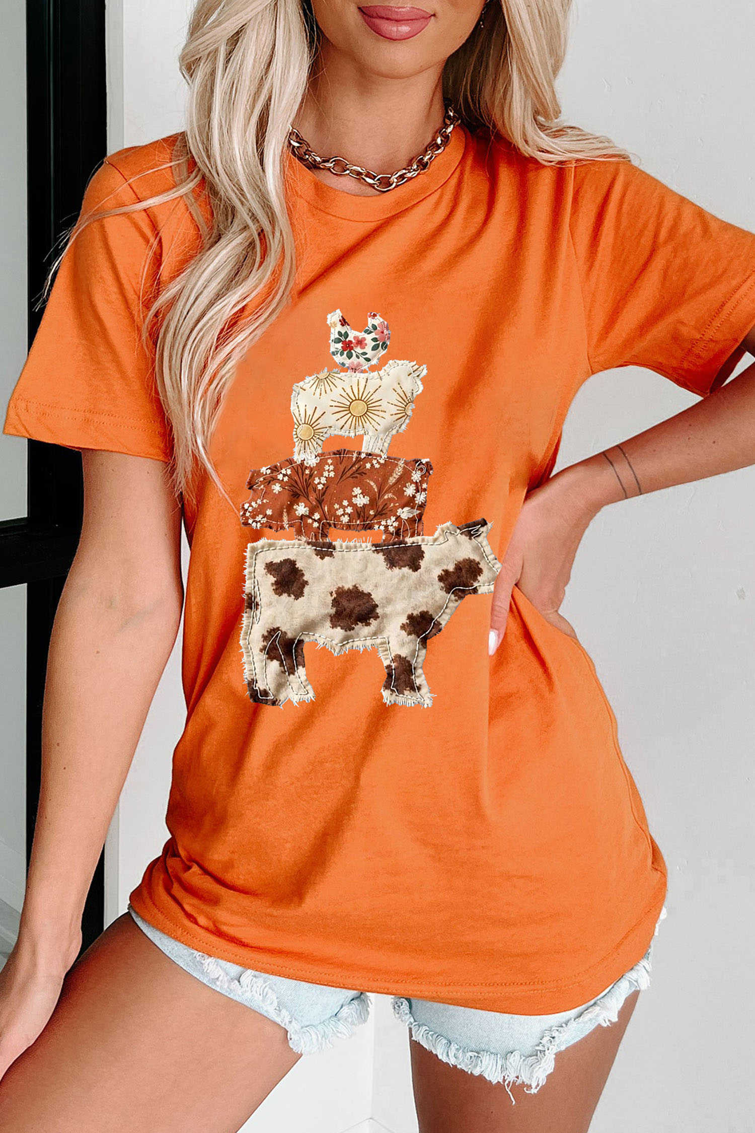 Orange Graphic Tees