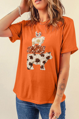 Orange Graphic Tees