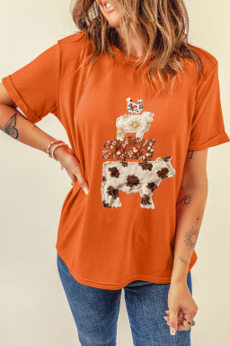 Orange Graphic Tees