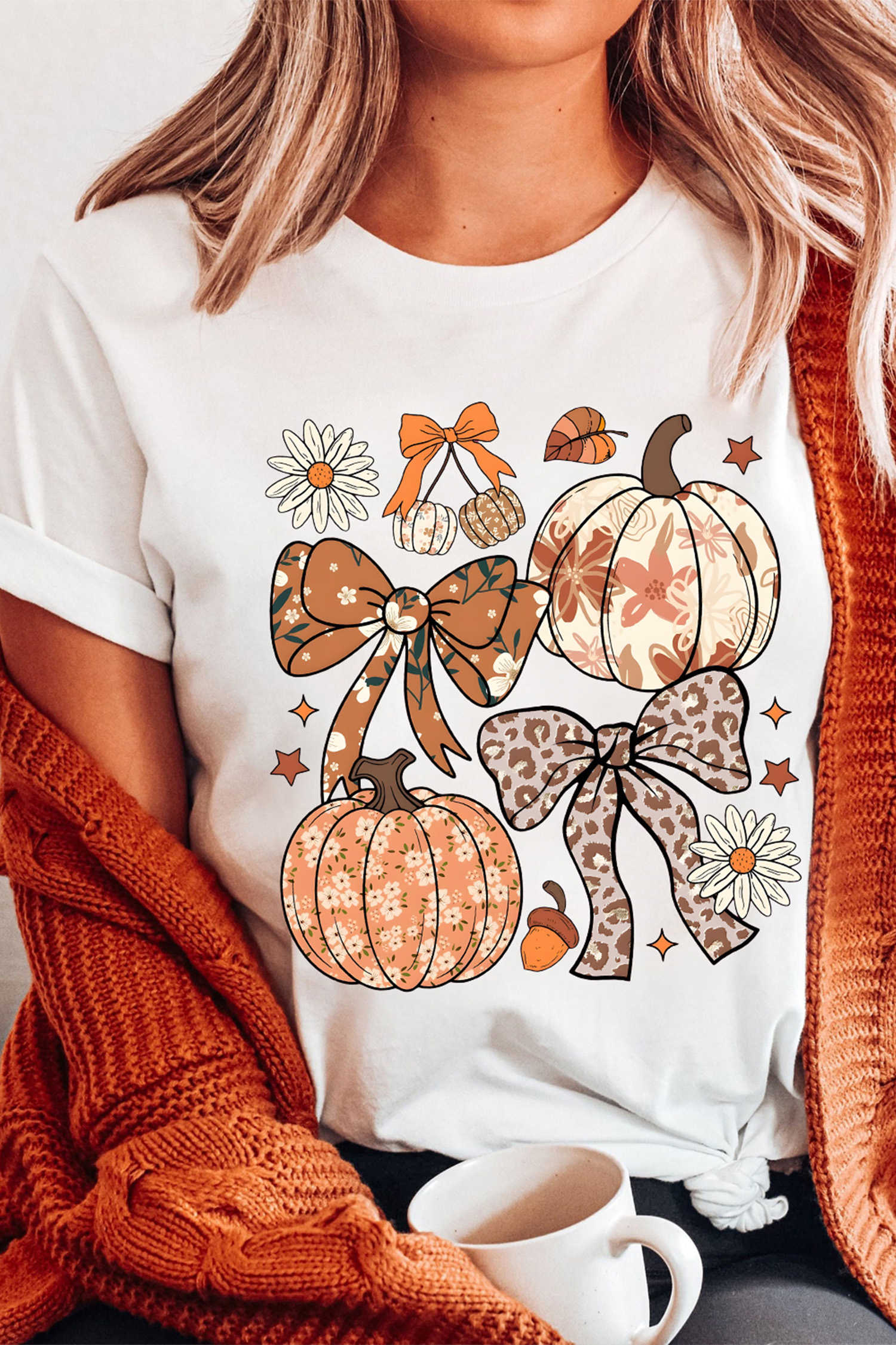 White Graphic Tees