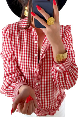 Red Blouses & Shirts