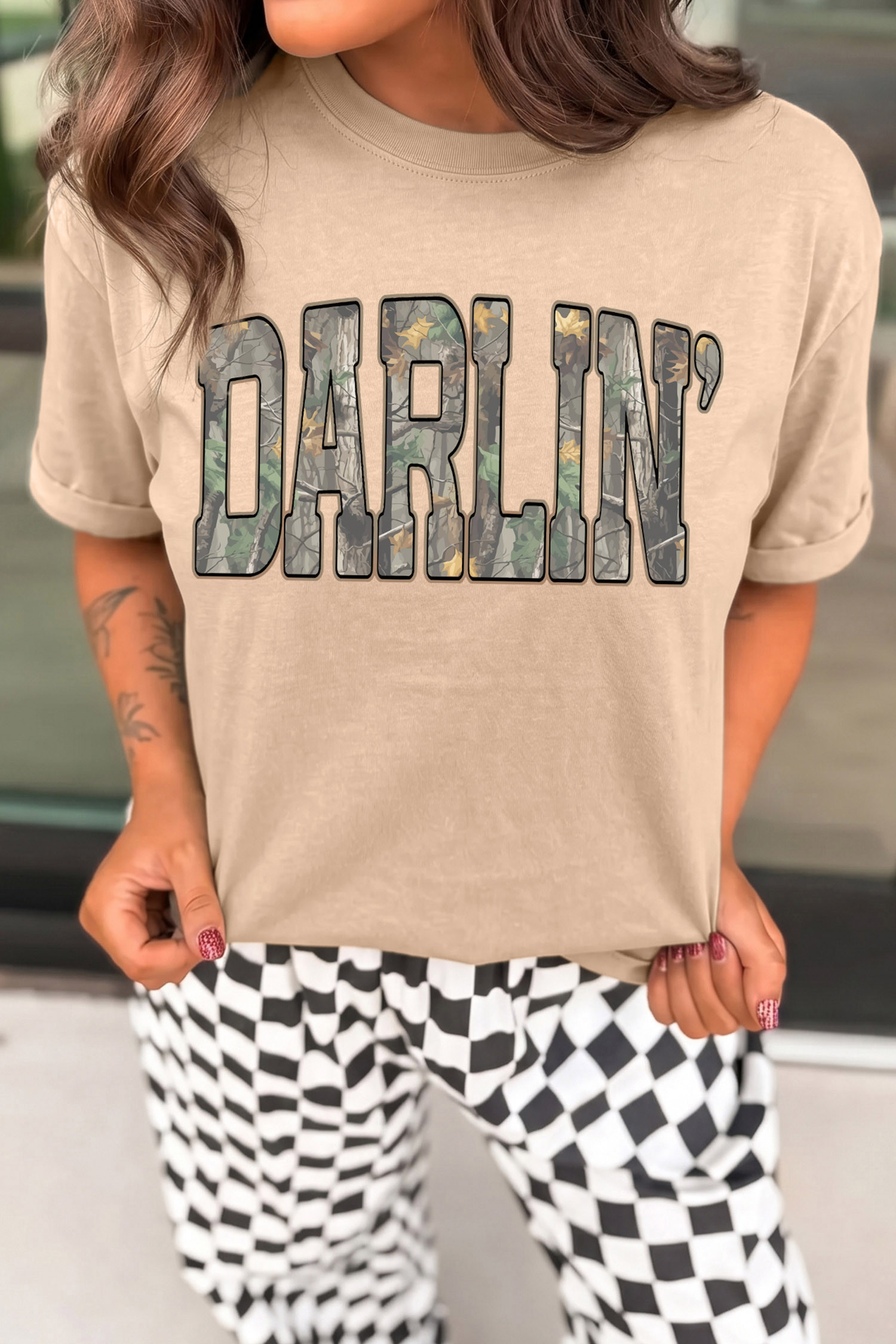 Khaki Graphic Tees