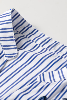 Blue Stripe Blouses & Shirts