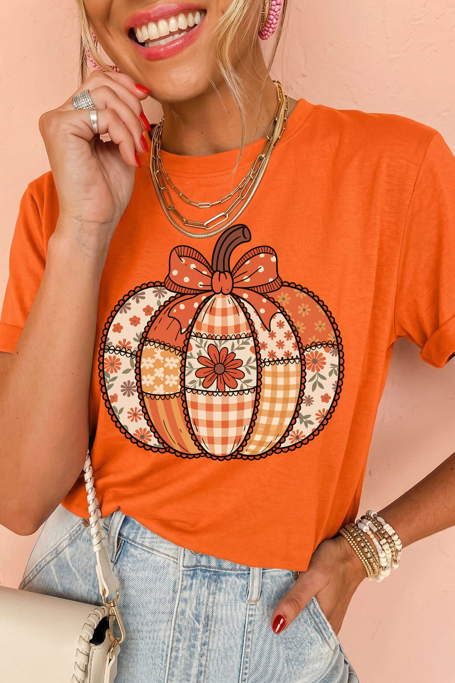 Orange Graphic Tees