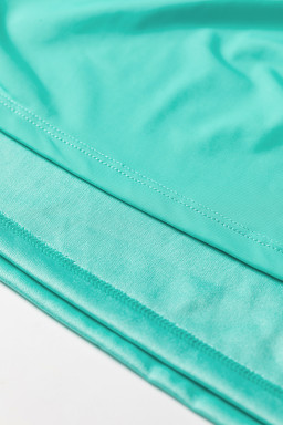 Sea Green Solid Color Tunic Tank Dress Athletic Shorts Two Piece Set
