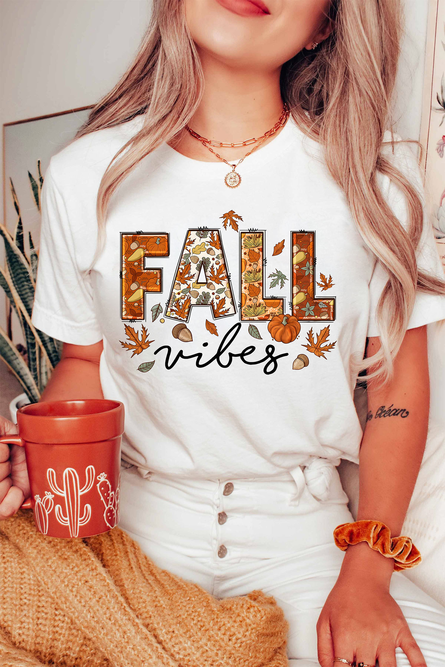 White Graphic Tees