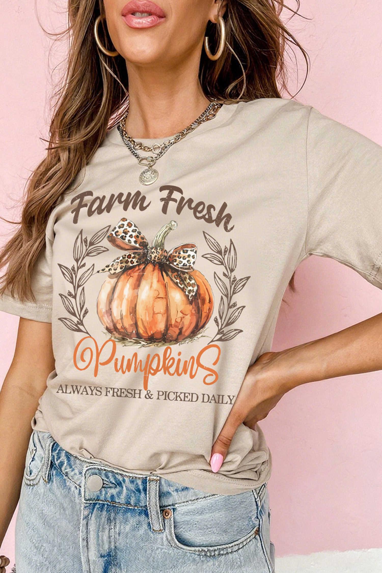 Khaki Graphic Tees
