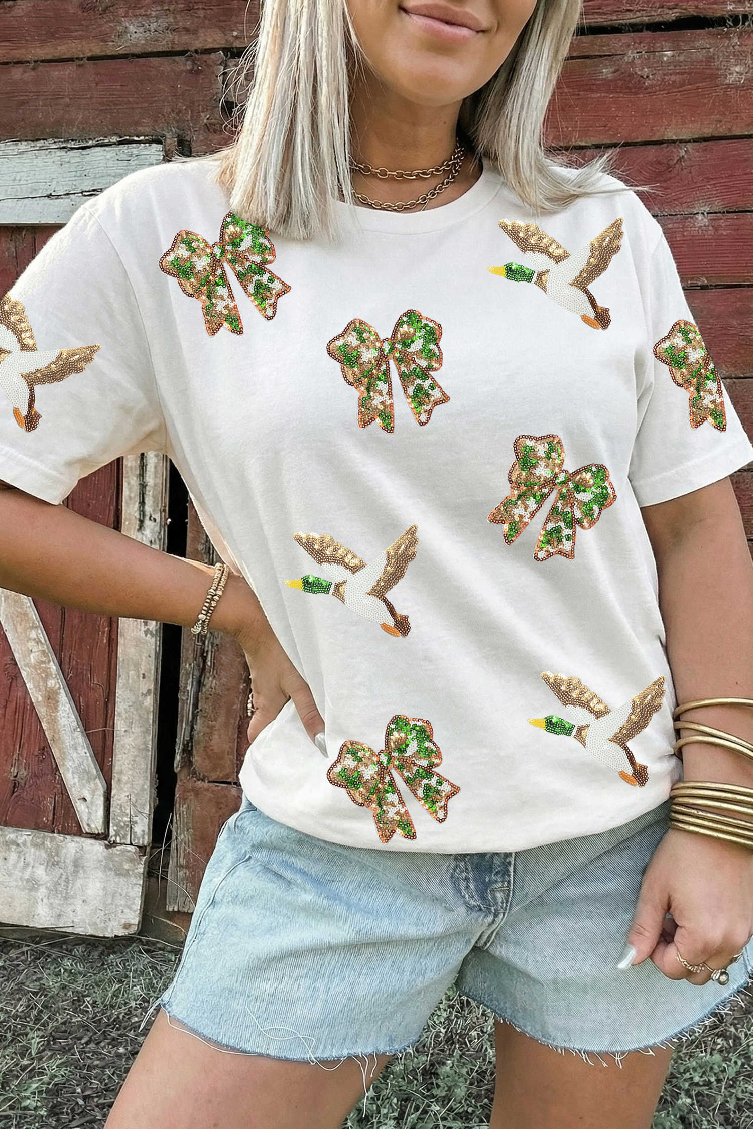 White Graphic Tees