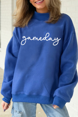 Dark Blue Graphic Sweatshirts