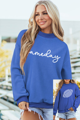 Dark Blue Graphic Sweatshirts