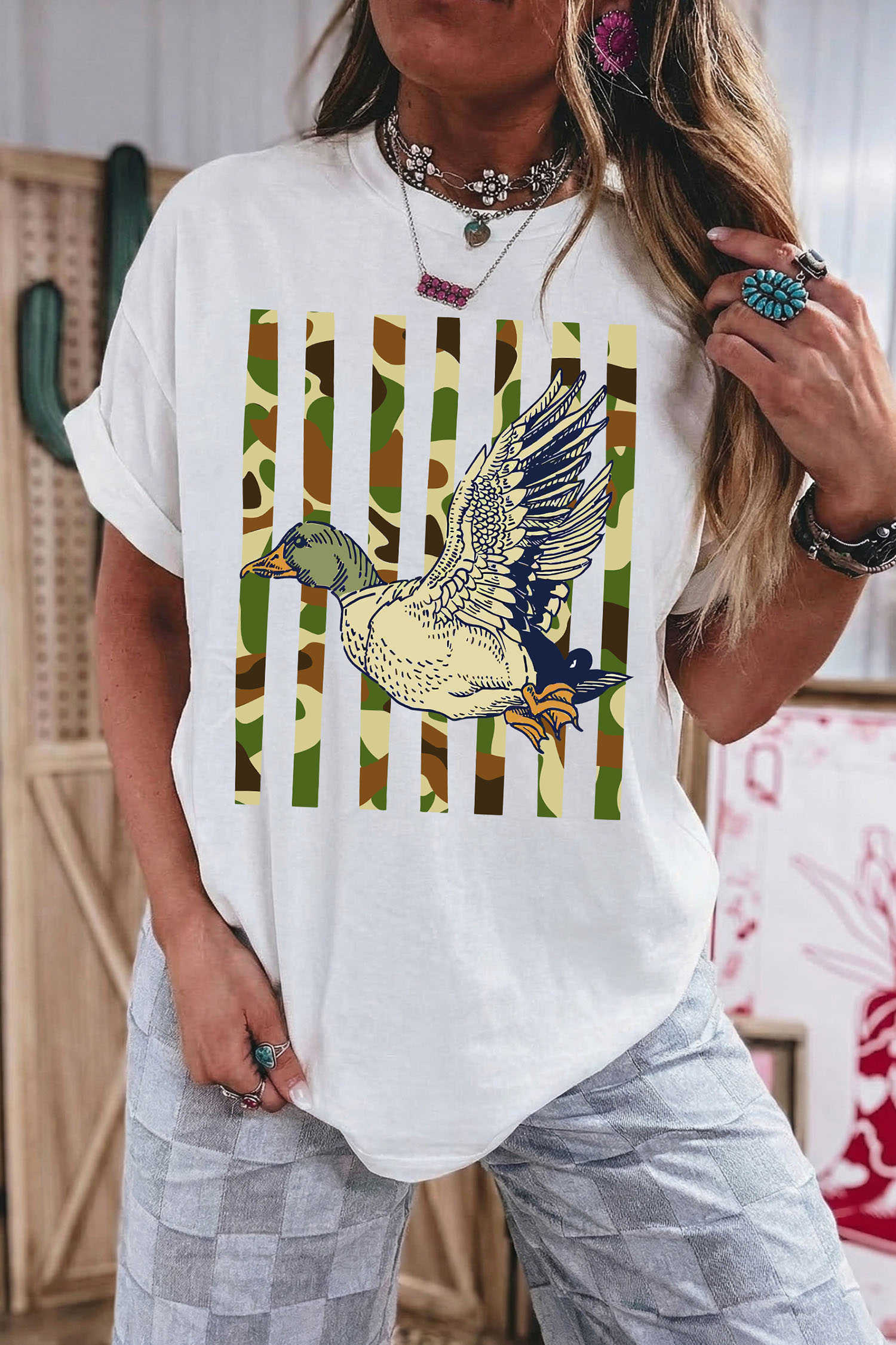 White Graphic Tees