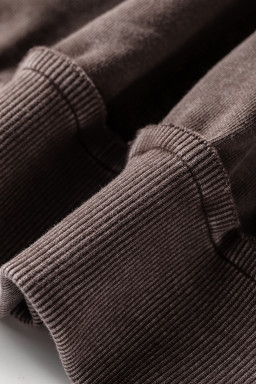 Dark Brown Long Sleeve Tops