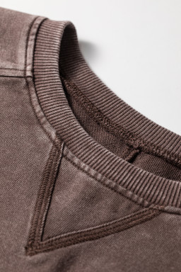 Dark Brown Long Sleeve Tops