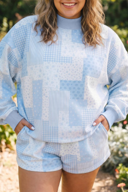 Sky Blue Plus Size Loungewear