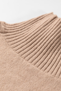 Beige Short Sleeve Sweaters