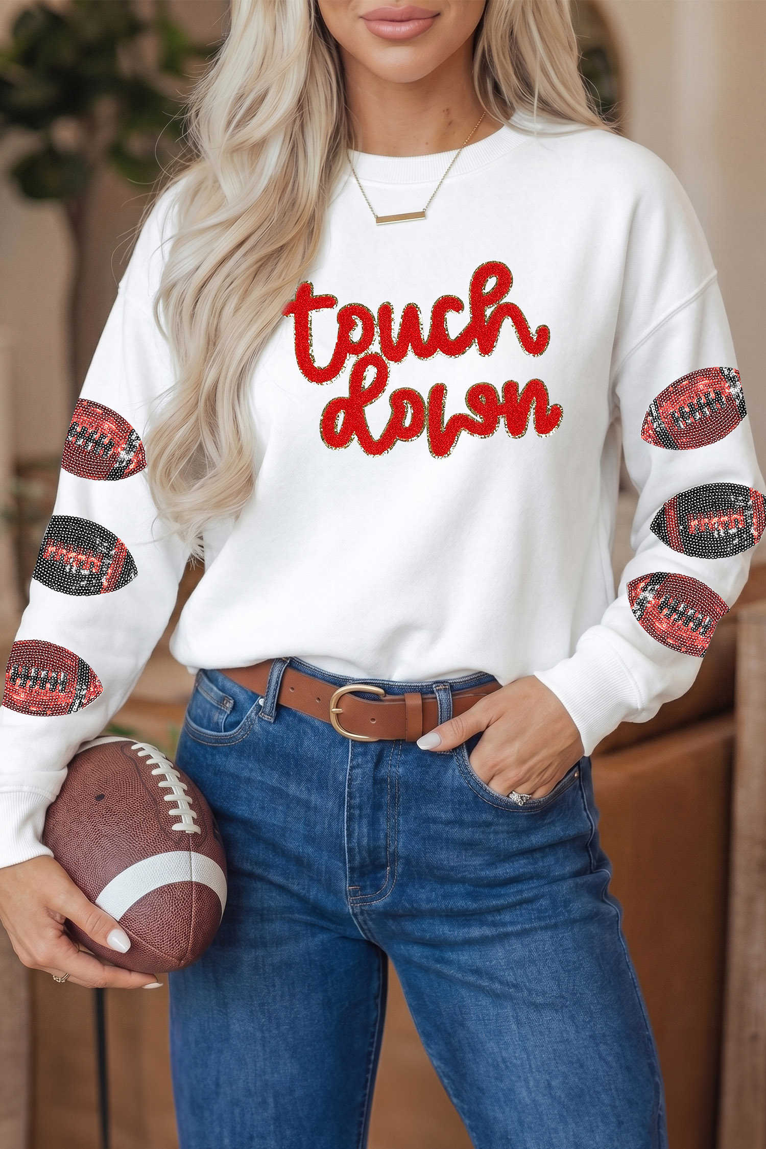 White Graphic Long Sleeve Tees