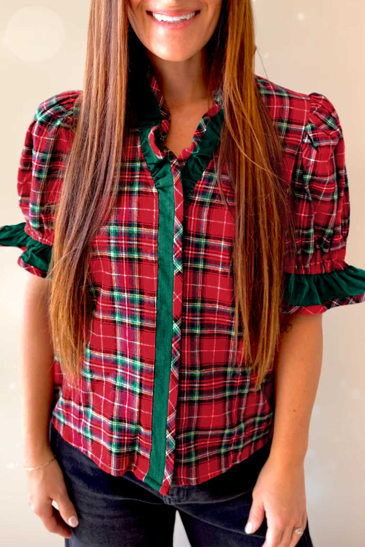 Red Blouses & Shirts