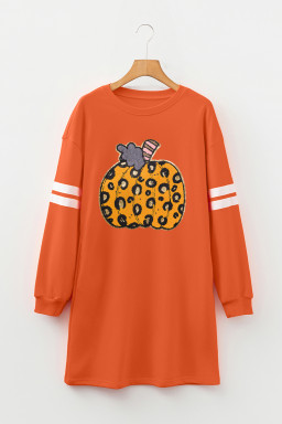 Orange Graphic Dresses
