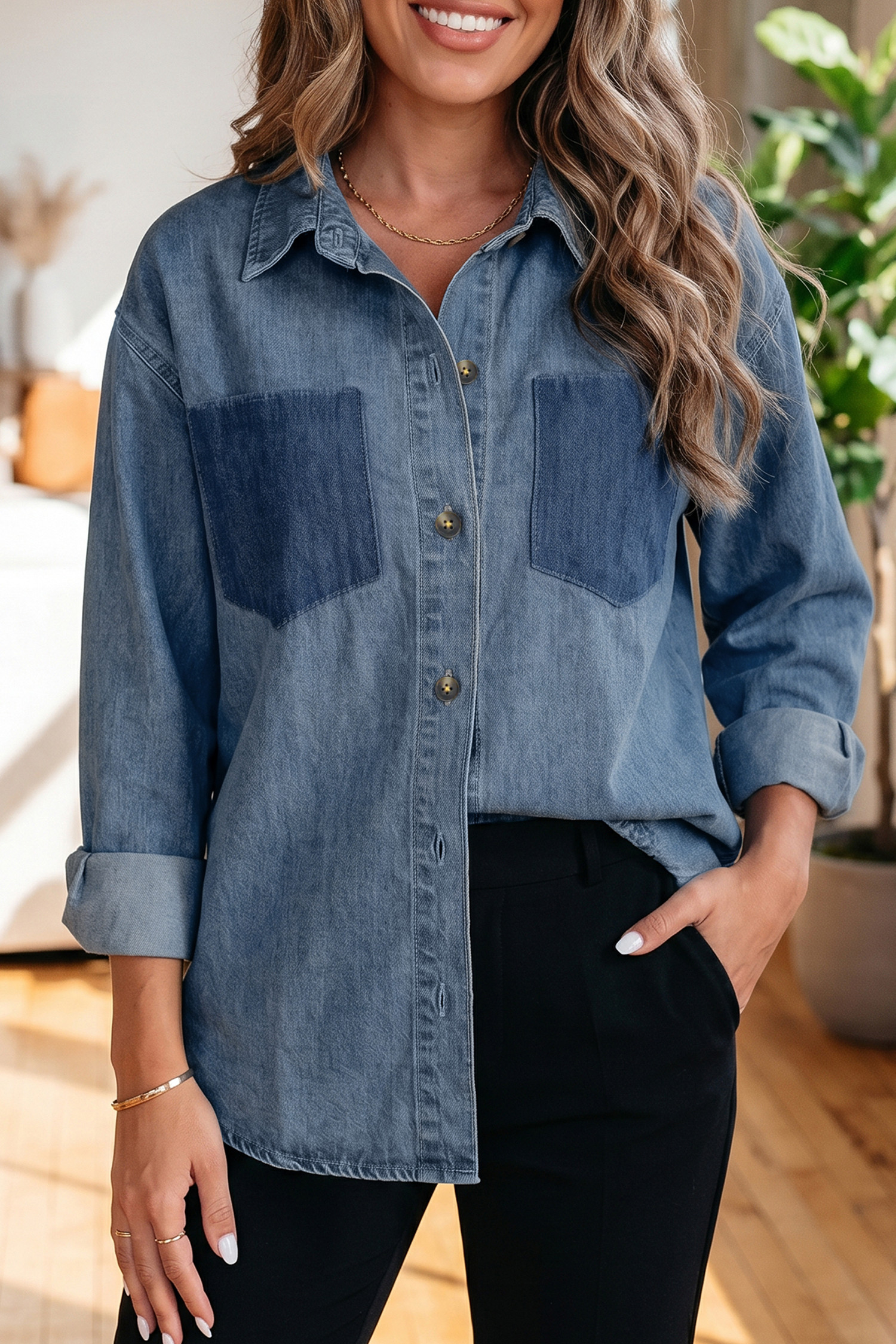 Sky Blue Blouses & Shirts