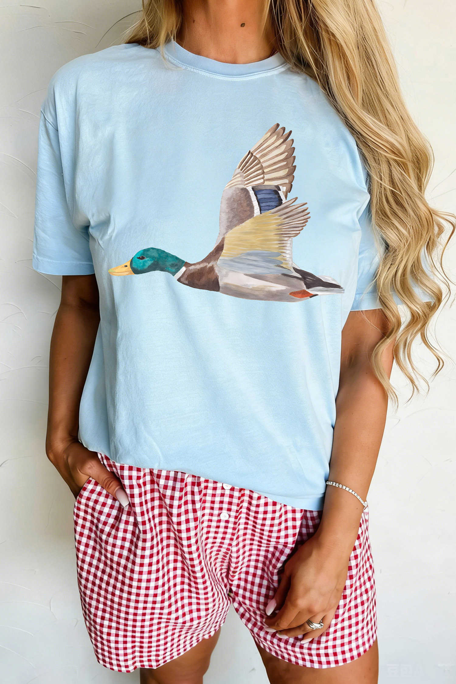 Light Blue Graphic Tees