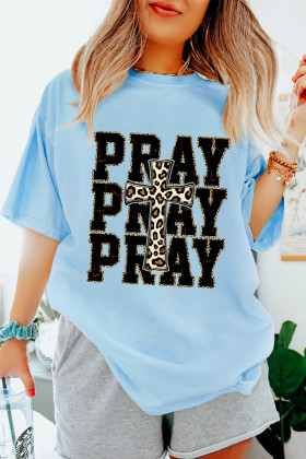 Light Blue Graphic Tees
