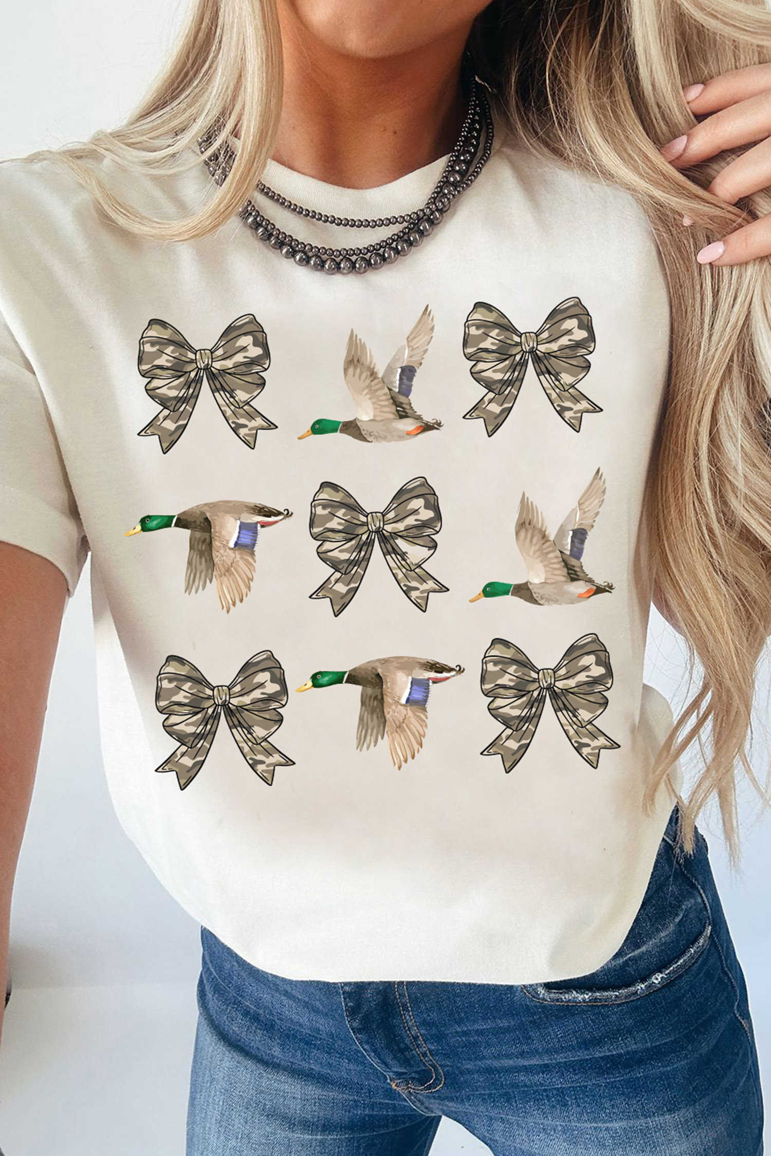 White Graphic Tees